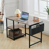PC Computer Desk Writing Study Table Office Home Workstation Dark +Storage Shelf