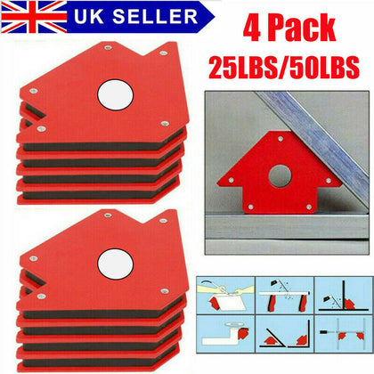 4X 50lb Set Magnetic Welding Holders Welder Magnet Arrows 3 Angles Hold Solder
