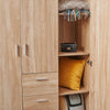 3 Door 3 Drawer Wardrobe Oak Triple Wardrobe Bedroom Furniture Hanging Rail UK