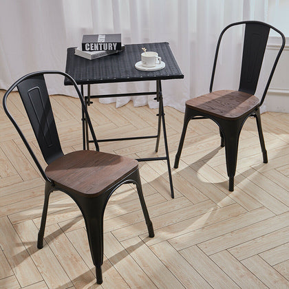 Industrial Tolix Dining Chair 2/4pcs Retro Kitchen Cafe Bistro Stacking Chairs