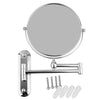 Chrome 10X Magnifying Wall Mounted Round Mirror Vanity Make Up Shaving Bathroom