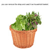 Vintage Lady Kids Rattan Wicker Basket Bike Bicycle Handlebar Leather Straps S/M