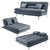 3 Seater Velvet Sofa Bed 3-In-1 Convertible Sleeper Bed Adjustable Sofa Recliner