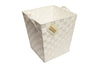 Woven Waste Paper Bin Basket With Hollow Handle, Available in 3 colours