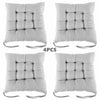 4 Pack Soft Chair Seat Pads Garden Outdoor Furniture Dining Patio Tie On Cushion