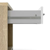Homeline Modern 1 Drawer Bedside Cabinet / White Gloss Small Bedroom Side Table