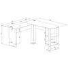 Large Corner Desk with shelves for Home Office - Piranha Furniture Pacu