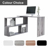 L-Shape 360° Rotating Computer PC Desk Corner Table w/Storage Shelf Home Office