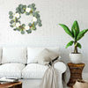 Round Leaf Eucalyptus Vine Ring Wall Hanging Natural Artificial Flower Garland