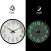 Wall Clock Luminous Glow In The Dark Quartz Bedroom Watch Living 12 Inch 30CM UK