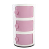 3 Tier ABS Plastic Round Storage Unit Beside Drawers Office Bathroom Cabinet