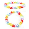 24 Pcs Lei Flower Garlands Necklace Hawaiian Tropical Beach Party Fancy Dress