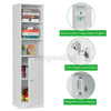 White Bathroom Cabinet Tall Cupboard 1 Door 5 Shelves Unit Storage Home Bookcase