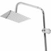 Stainless Steel Dual 2 Mixer Shower Heads Rainfall Rail Hose Riser Kit Valve