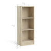 3 Tier Medium Narrow Wooden Bookcase Shelving Unit Living Room Office Storage