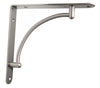 One High Quality Brushed Chrome Fixed Shelf Brackets Supports With Fixings 025