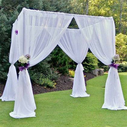 10ft Heavy Duty Wedding Ceremony Canopy Chuppah Backdrop Stand Kit Height Adjust
