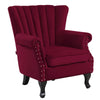 RETRO WING BACK UPHOLSTER FIRESIDE CHECK FABRIC/VELVET ARMCHAIR SOFA LOUNGE LOFT