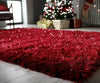 SMALL - X LARGE DAZZLE SPARKLE GLITTER SPARKLY 6.5cm LONG SHAGGY SILKY PILE RUG