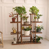 9 Tier Wood Flower Rack Planter Supports Display Stands for Home Garden,Balcony
