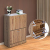 2 Drawers Shoe Storage Cabinet Door Cupboard Footwear Stand Rack