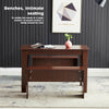 Wooden Dining Table and Chairs Set 2 Bench Kitchen Furniture Activity Desk Kid