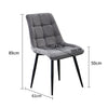 2× Modern Kitchen Dining Chairs Velvet Padded Seat Office Living Room Chair Set