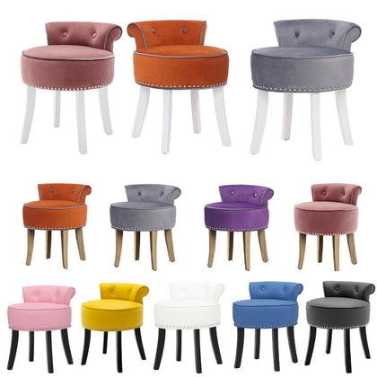 PU/Velvet Dressing Table Stool Chair Piano Chair Makeup Seat Vanity Bedroom Home