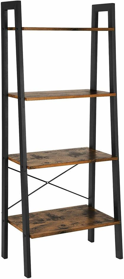 Vintage Industrial Bookcase Tall Storage Unit Rustic Cabinet Display Furniture