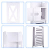 Wooden Bathroom Shelf Cabinet Cupboard White Bedroom Storage Unit Free Standing