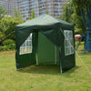 2X2m Pop-up Gazebo with Sides Outdoor Wedding Garden Tent Marquee Canopy Green