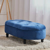 Velvet Upholstered Bench Bedroom Hallway Waiting Room Stool Window Seat Pouffe
