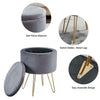 Velvet Storage Stool Footstool Footrest Dressing Table Seat Chair Ottoman