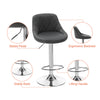 2X Bar Stools Leather Swivel Gas Lift Rest Chair Home Kitchen Pub Breakfast Seat