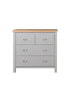 Eaton Grey Bedroom Chest of Drawers 2+2 4 Drawer Storage Cabinet Furniture