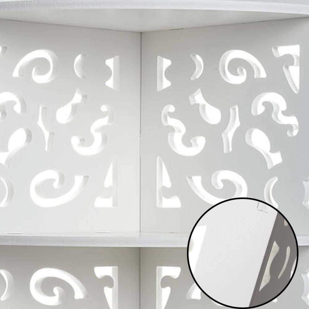 Corner Shelf Stand 4 Tiers Organizer Rack Bathroom Kitchen Storage Display Unit