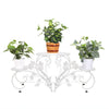 Metal Flower Stand Chic Indoor Plant Holder Garden Terrace Florist Display Rack