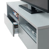 Modern TV Unit Cabinet Stand 120cm Media 2 Drawers + Shelf Grey