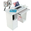 Wooden Computer Desk Laptop PC Table Shelves White Small Corner Workstation