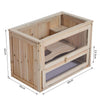 Wooden Hamster Cage Mice Rodents Hutch Small Animals 2 Levels 60x35x42cm