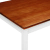 Brown&White Solid Wood Dining Table and 4 Chairs Set Home Kitchen Furniture Set