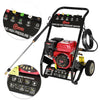 7HP Petrol Powered High Pressure Washer Mobile Cleaning Machine Spray Jets