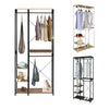 Clothes Rail Rack Garment Dress Coat Hanging Display Stand Storage Metal Shelf