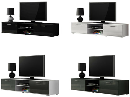High Gloss TV Stand Cabinet Entertainment Unit with 2 Doors | Soho 180cm
