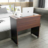 Wood Computer Desk on Wheels Laptop Cart Compact Table Study Workstation Drawers