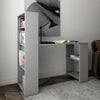 Computer Desk Laptop Study PC Table Home Office Corner Desk With Shelves Grey