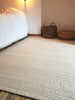 Large size Beige soft 120x180cm Reversible rug. Modern Cotton Serengeti rug