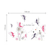 Walplus Wall Sticker Decal Wall Art Pink Dandelion with Fairies Home Decorations