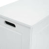 White Laundry Box Wooden Bathroom Storage Basket Linen Clothes Cabinet Christow