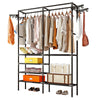 Large Clothes Rail Hanging Coat Stand Shoe Rack Shelf Storage Wardrobe Organizer
